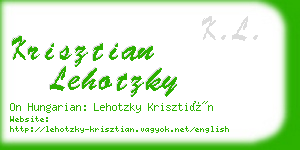 krisztian lehotzky business card